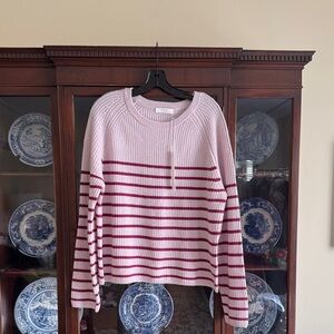 Pink and Maroon Striped Sweater Cashmere